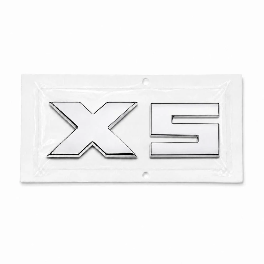 Emblema X5 cromado para portón trasero de BMW estilo M Lite