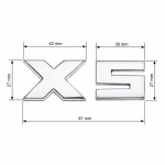 Emblema X5 cromado para portón trasero de BMW estilo M Lite