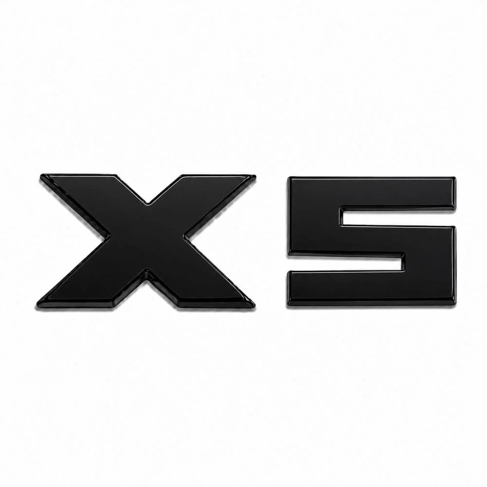 Emblema X5 negro para portón trasero de BMW estilo M Lite