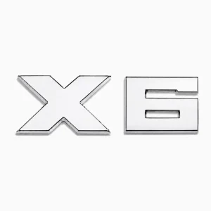Emblema X6 cromado para portón trasero de BMW estilo M Lite