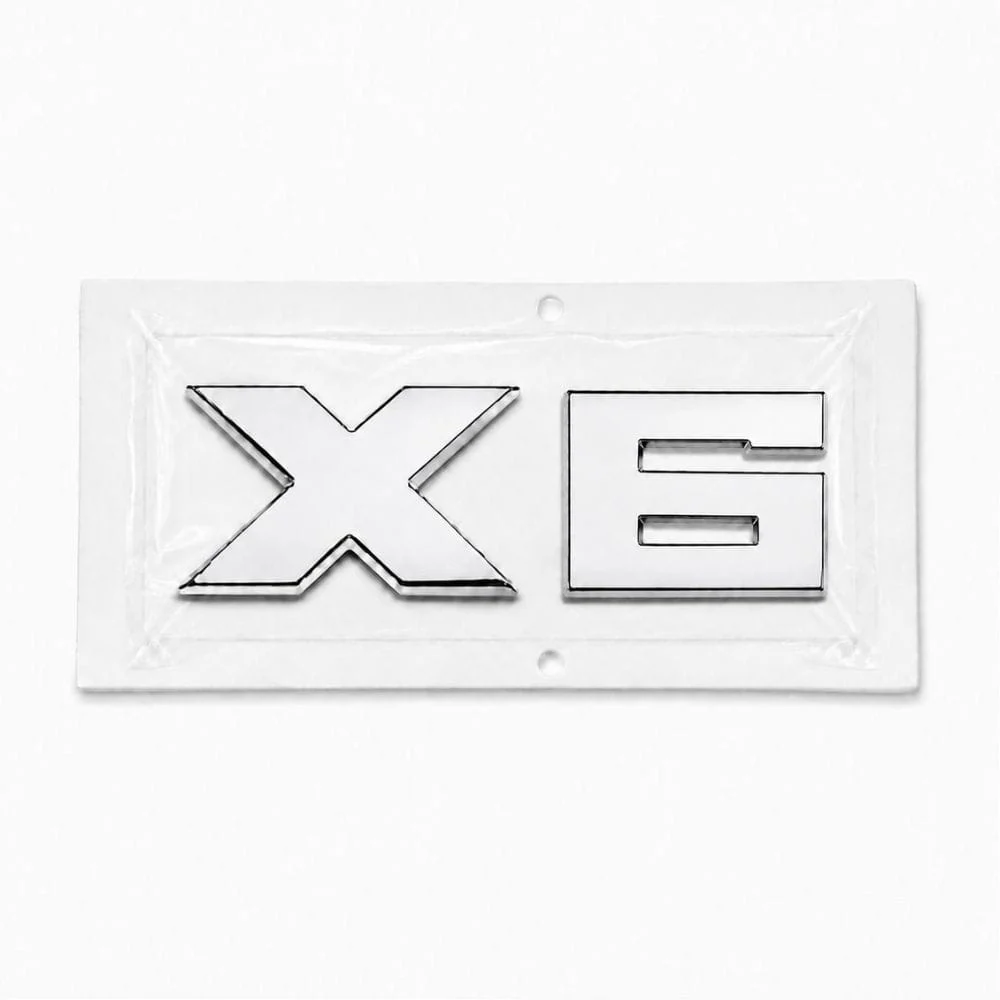 Emblema X6 cromado para portón trasero de BMW estilo M Lite