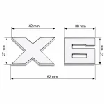 Emblema X6 cromado para portón trasero de BMW estilo M Lite