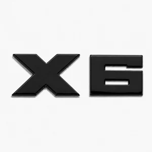 Emblema X6 negro para portón trasero de BMW estilo M Lite