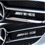 Emblema AMG cromado con tornillos para parrilla tipo rejilla de Mercedes Benz