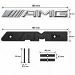 Emblema AMG cromado con tornillos para parrilla tipo rejilla de Mercedes Benz