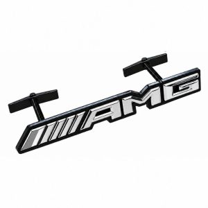 Emblema AMG cromado con tornillos para parrilla tipo rejilla de Mercedes Benz