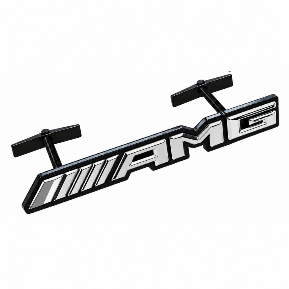 Emblema AMG cromado con tornillos para parrilla tipo rejilla de Mercedes Benz
