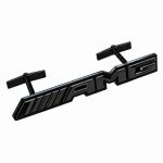 Emblema AMG negro brillo con tornillos para parrilla tipo rejilla de Mercedes Benz
