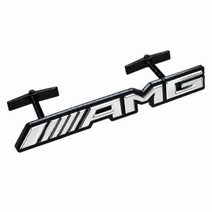 Emblema AMG cromado con tornillos para parrilla tipo rejilla de Mercedes Benz