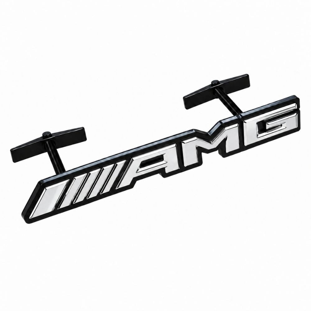 Emblema AMG cromado con tornillos para parrilla tipo rejilla de Mercedes Benz