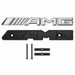 Emblema AMG cromado con tornillos para parrilla tipo rejilla de Mercedes Benz