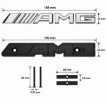 Emblema AMG cromado con tornillos para parrilla tipo rejilla de Mercedes Benz