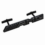 Emblema AMG negro brillo con tornillos para parrilla tipo rejilla de Mercedes Benz