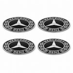 Adhesivos Mercedes con diseño de laurel negro de 65 mm para llantas Mercedes Benz