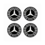 Adhesivos Mercedes con diseño de laurel negro de 60 mm para llantas Mercedes Benz