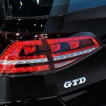 Emblema metálico GTD cromado para portón trasero de Golf VI y VII con relieve