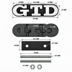 Emblema metálico GTD cromado para parrilla de Golf VI y VII con relieve