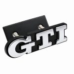 Emblema GTI cromado para parrilla delantera de VW Golf 5, 6, 7 y Polo IV, V, VI.