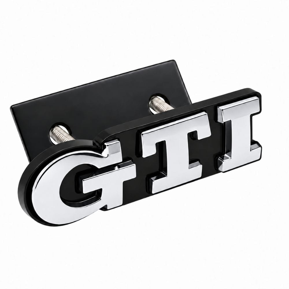 Emblema GTI cromado para parrilla delantera de VW Golf 5, 6, 7 y Polo IV, V, VI.