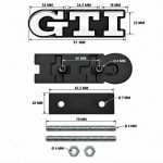 Emblema GTI cromado para parrilla delantera de VW Golf 5, 6, 7 y Polo IV, V, VI.