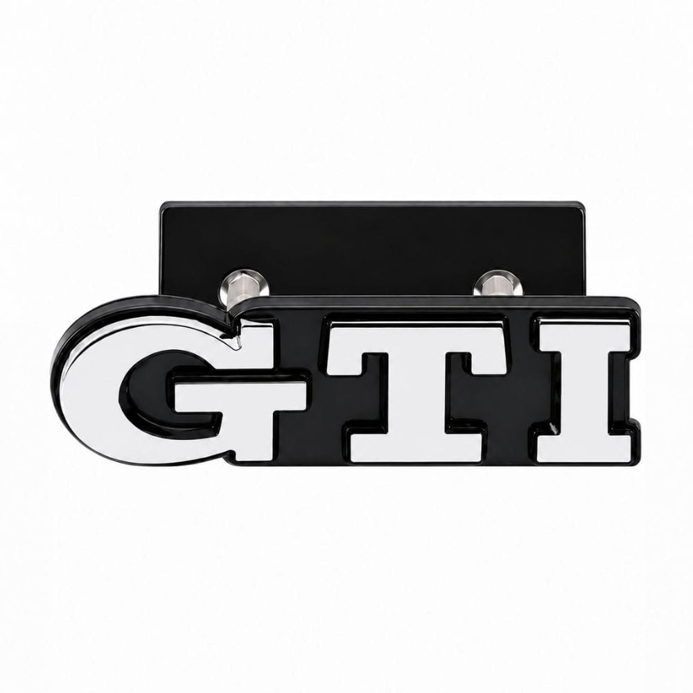 Emblema GTI cromado para parrilla delantera de VW Golf 5, 6, 7 y Polo IV, V, VI.