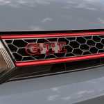 Emblema GTI negro con borde rojo para parrilla delantera de VW Golf 5, 6, 7 y Polo IV, V, VI.