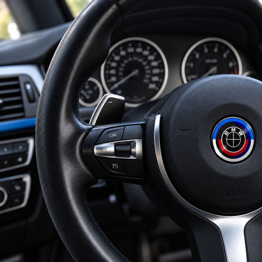 Kit de insignias 50 Aniversario en fibra de carbono negra para BMW F30, F31 y M3 F80.