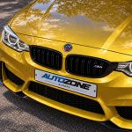 Kit de insignias conmemorativas 50 Aniversario en fibra de carbono negra para BMW M4 F82 Coupé.