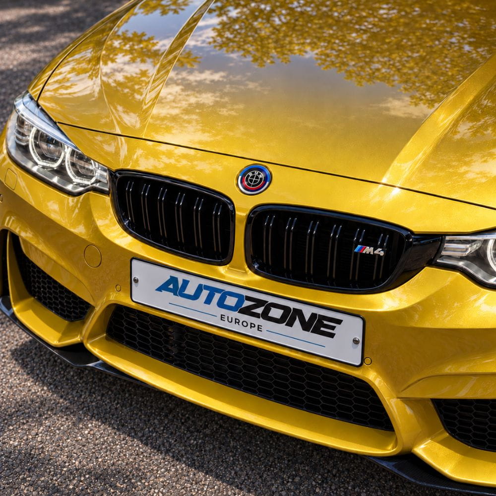 Kit de insignias conmemorativas 50 Aniversario en fibra de carbono negra para BMW M4 F82 Coupé.