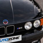 Kit de emblemas conmemorativas 50 Aniversario en fibra de carbono negra para BMW Serie 5 E34 berlina y Touring.