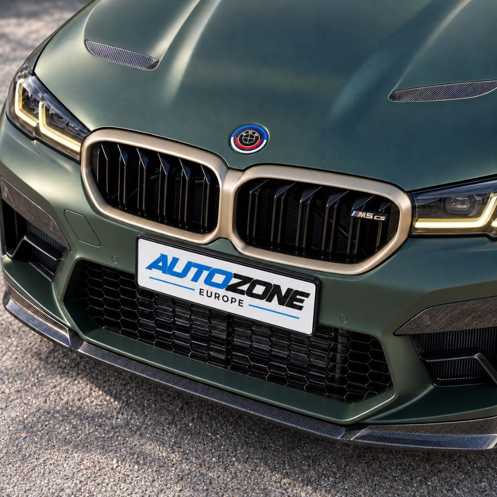 Kit de emblemas conmemorativas 50 Aniversario en fibra de carbono negra para BMW M5 F90 Competition.